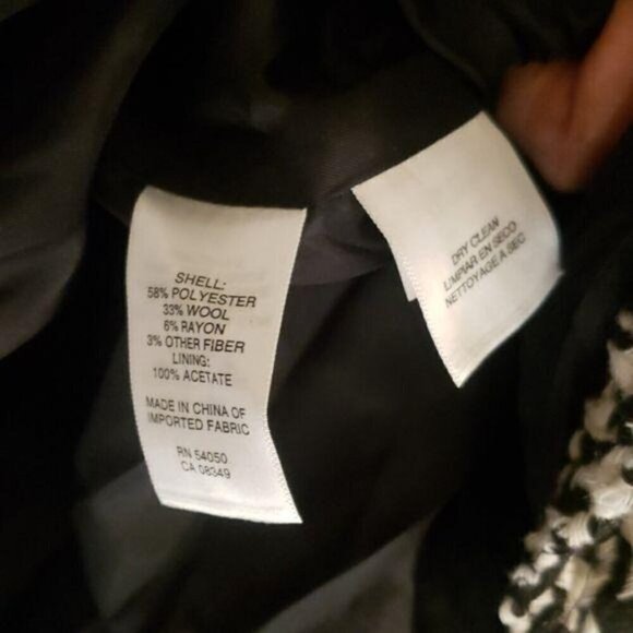 Jones New York Collection Quilted Wool Coat sz m - Picture 7 of 7